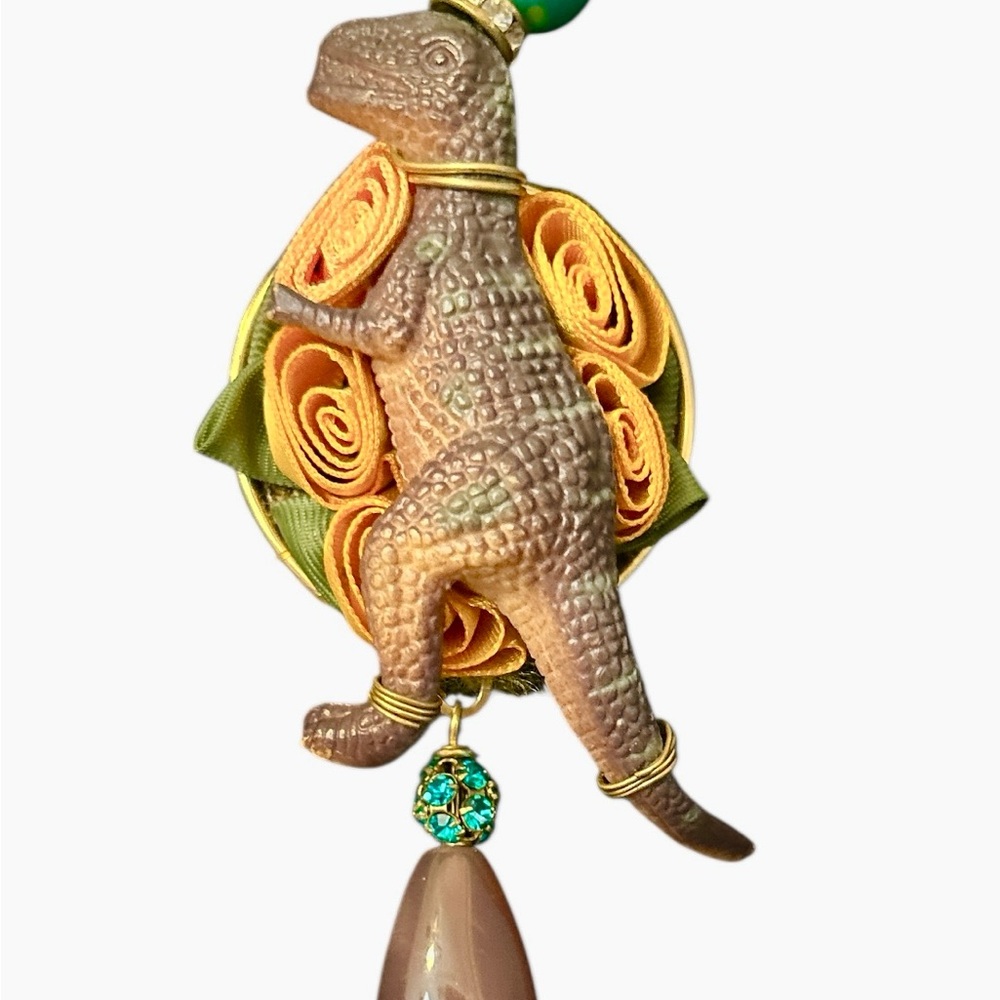 Vintage Lenora Dame long iconic dinosaur necklace designed by Lenora Dame studio - Picture 5 of 5